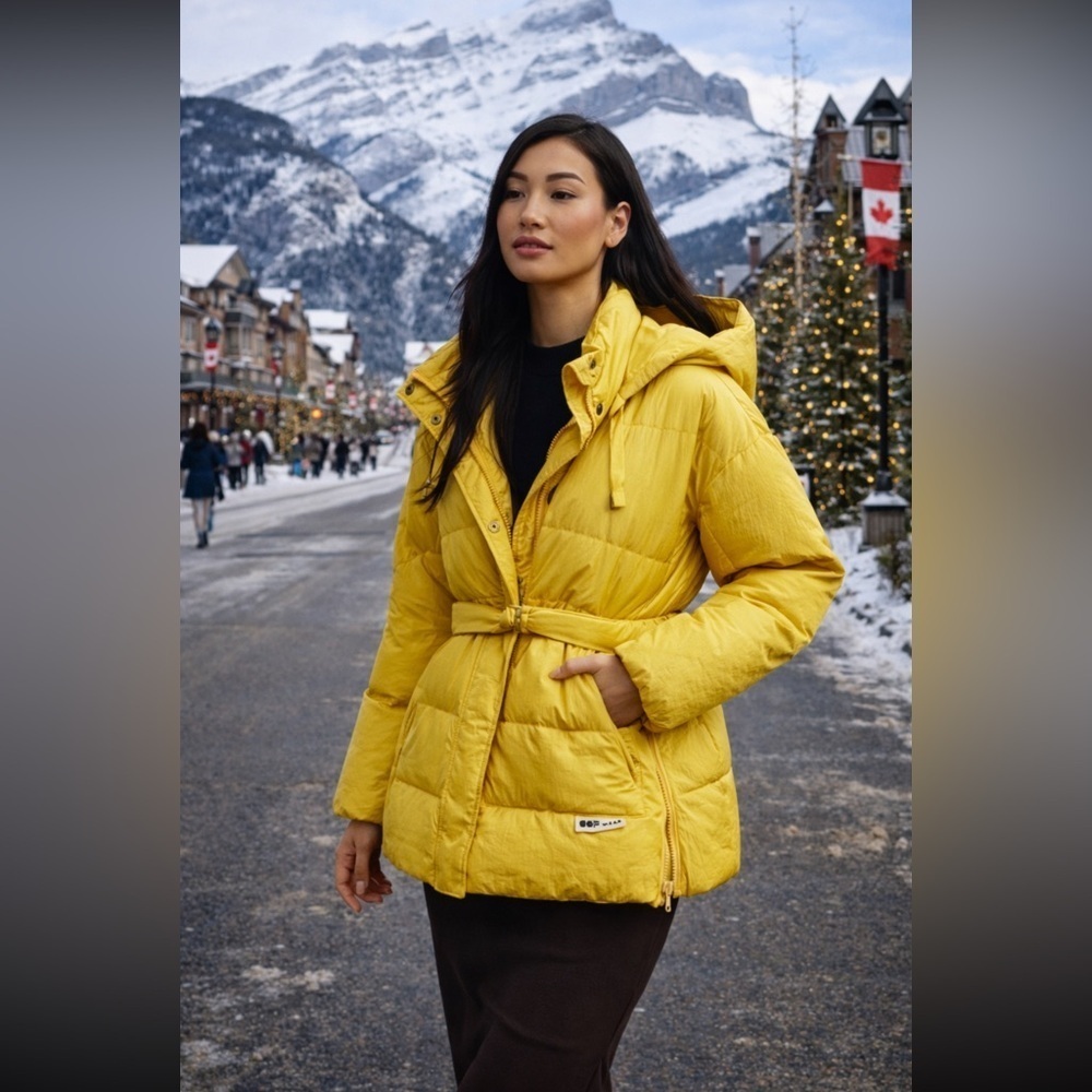 Anthropologie NWT OOF Wear Belted Puffer Jacket Size M.